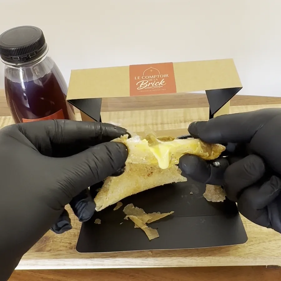Le croustillant de la feuille de brick